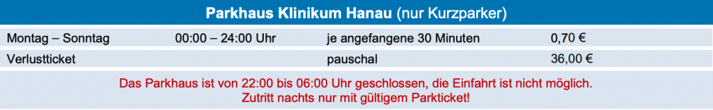 Parkhaus Klinikum Hanau