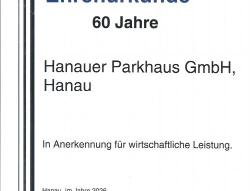 60 Jahre Hanauer Parkhaus GmbH: Vom gestempelten Parkschein zum schrankenlosen Parken